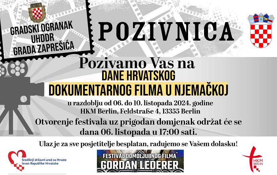 Dani hrvatskog dokumentarnog filma u Njemačkoj /Foto: GO UHDDR GZ