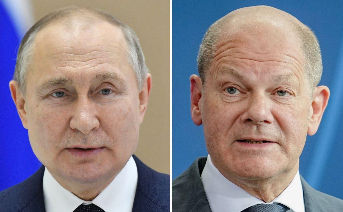 Ruski predsjednik Vladimir Putin i njemački kancelar Olaf Scholz / Foto: Kay Nietfeld/dpa