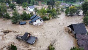 Poplavljeno selo Luke kod Fojnice / Foto: Anadolu