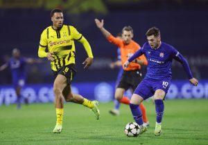 Utakmica GNK Dinamo - Borussia Dortmund, na slici Luka Stojković/ Foto: Hina