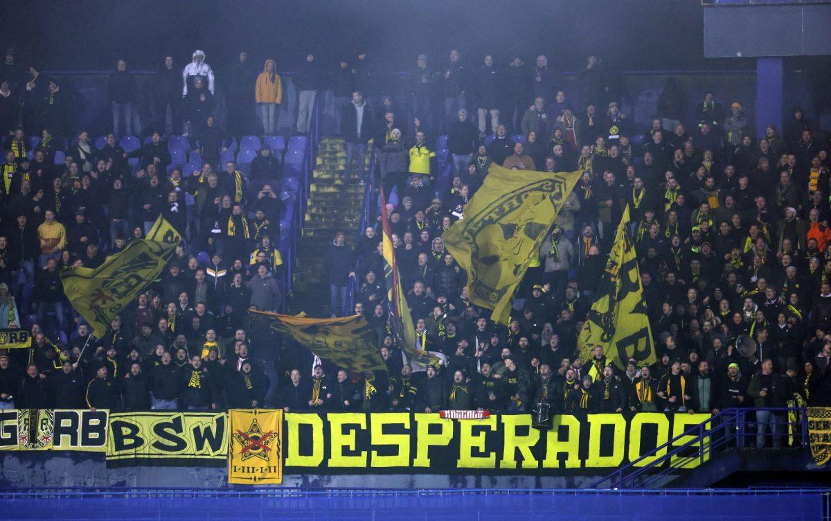 Navijači Borussije Dortmund na utakmici GNK Dinamo - Borussia Dortmund