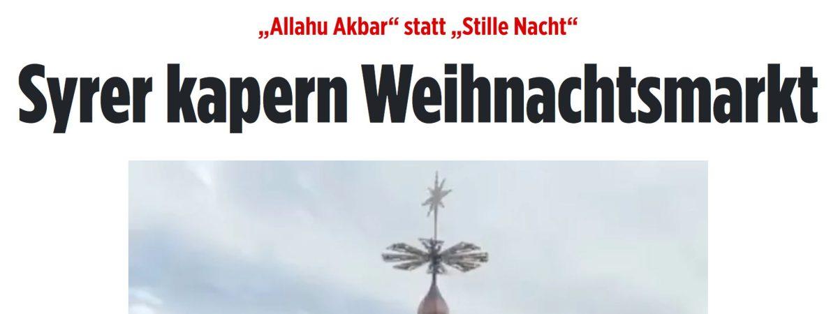 BILD piše kako se umjesto Tihe noći, na Božićnim sajmovima čuje "Allahu Akbar" / Foto: Preslik/Bild