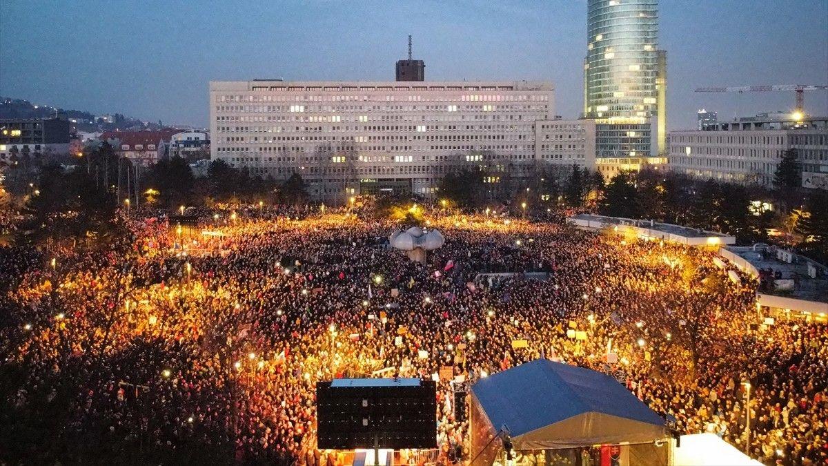 Prosvjed u Bratislavi / Foto: Anadolu