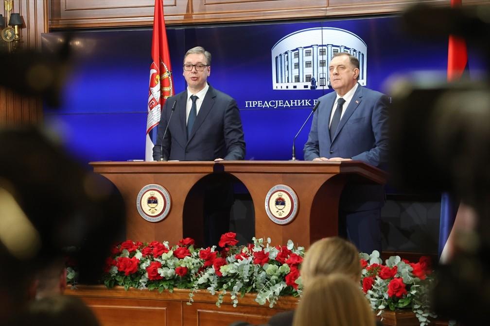 Aleksandar Vučić i Milorad Dodik / Foto: Anadolu