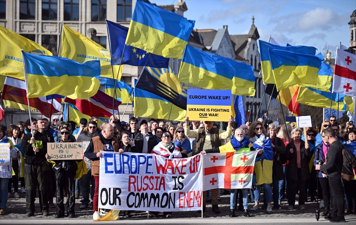 Proukrajinski prosvjed u Bruxellesu / Foto: Anadolu