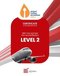 DUBROVNIK: Zračna luka Ruđer Bošković dobila ACI Airport Carbon Accreditation certifikat razine 2  