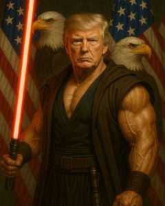ZBOG PRIKAZA SEBE KAO PAPE: Američki biskup zahtijeva ispriku Trumpa -"Objavljivanjem slike sebe maskiranog u Papu, ismijava Boga, Katoličku crkvu i papinstvo" Donald Trump kao Jedi-ratnik / Foto: Preslix X