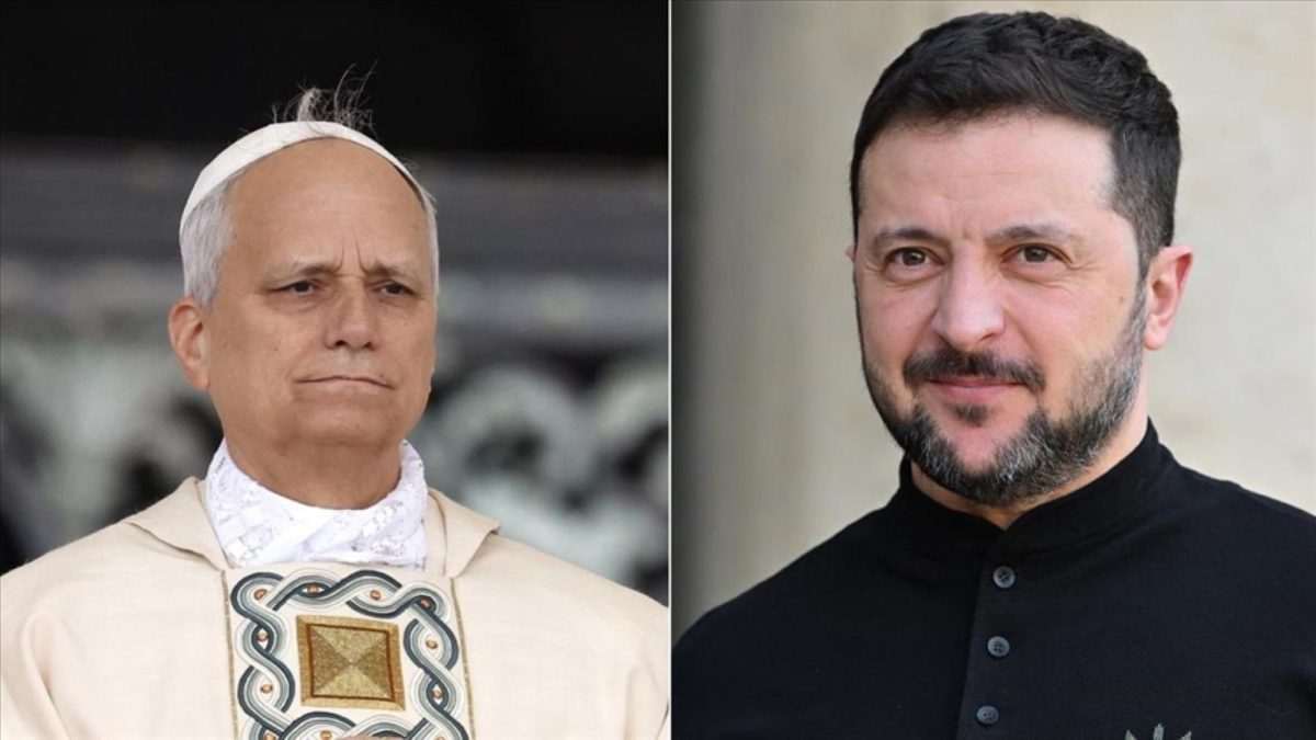Papa Lav XIV. i Volodimir Zelenski/ Foto: Anadolu