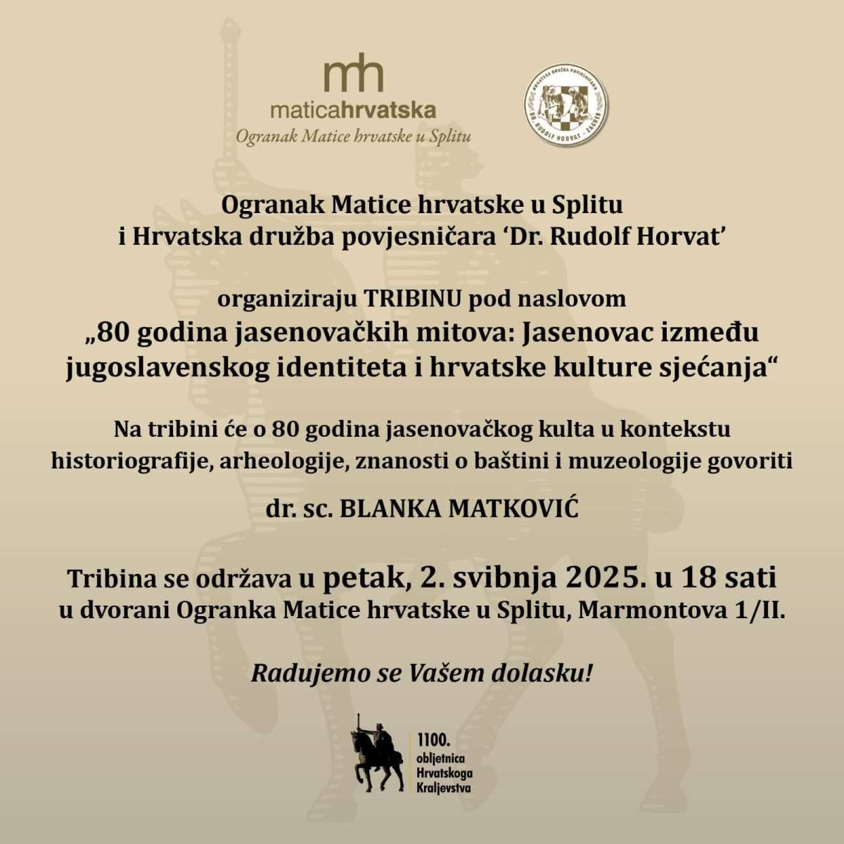TRIBINA “80 GODINA JASENOVAČKIH MITOVA”: Jasenovac između jugoslavenskog identiteta i hrvatske kulture sjećanja“