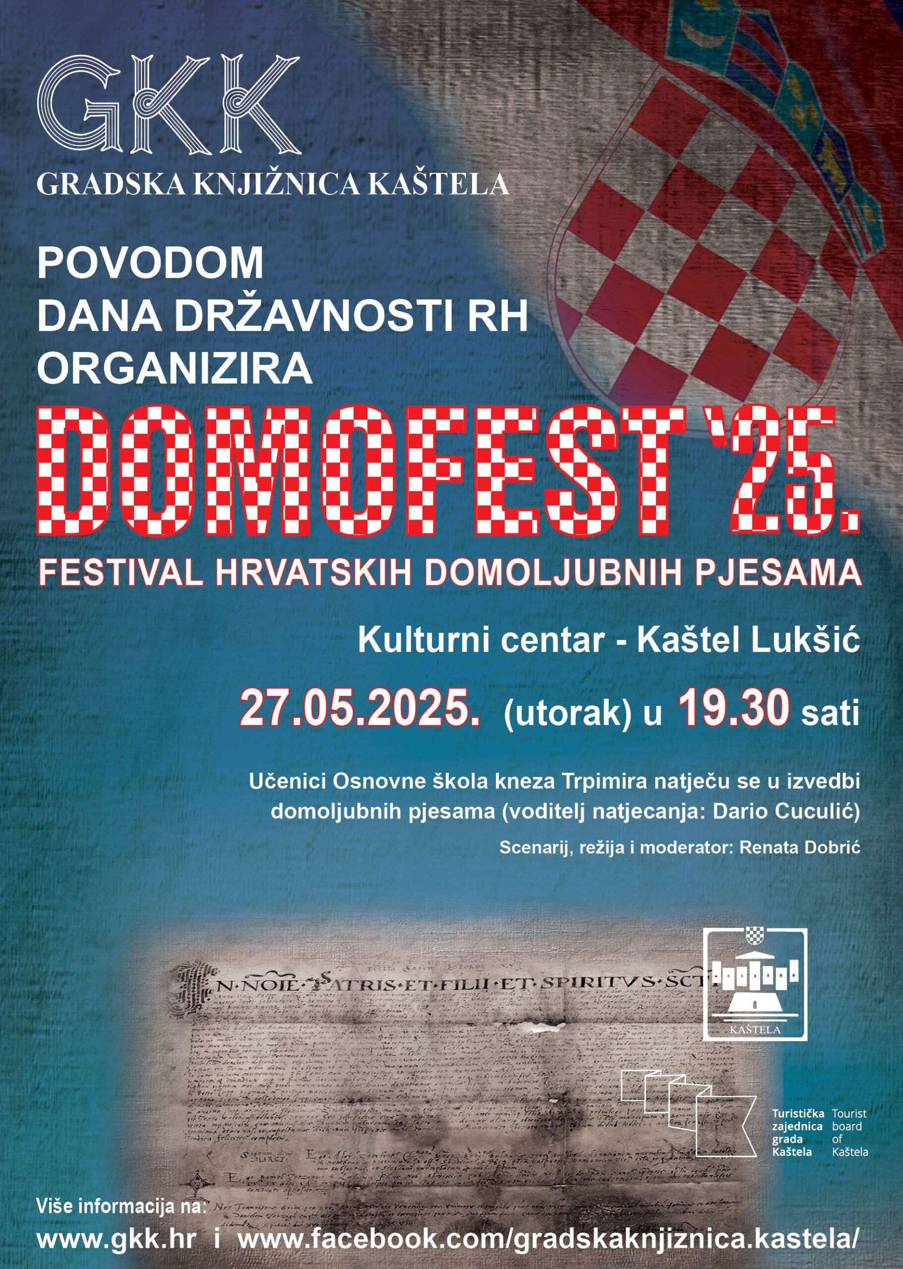 DOMOFEST: Učenici se natječu u pjevanju domoljubnih pjesama Domofest/ Foto: GKK Kaštela