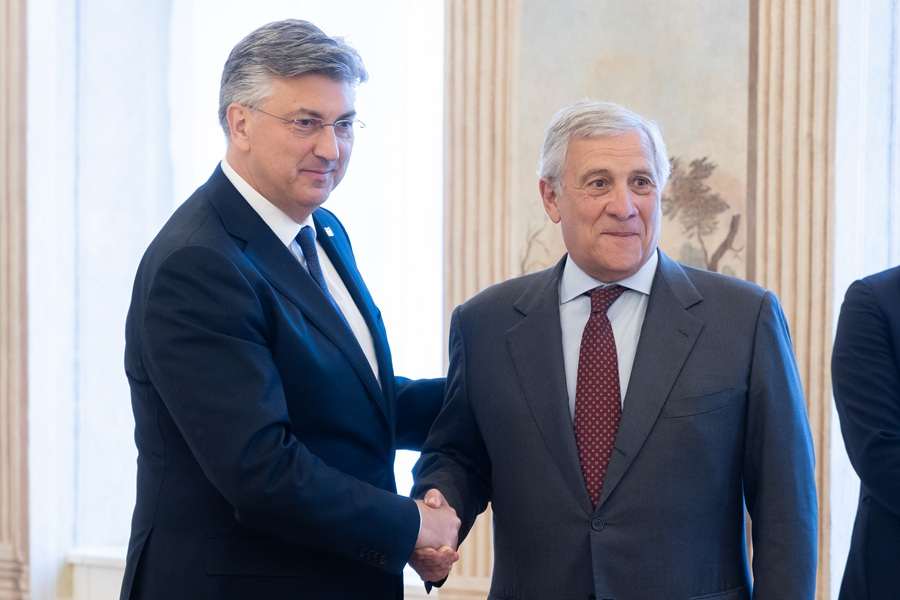 Andrej Plenković i Antonio Tajani / Foto: Hina