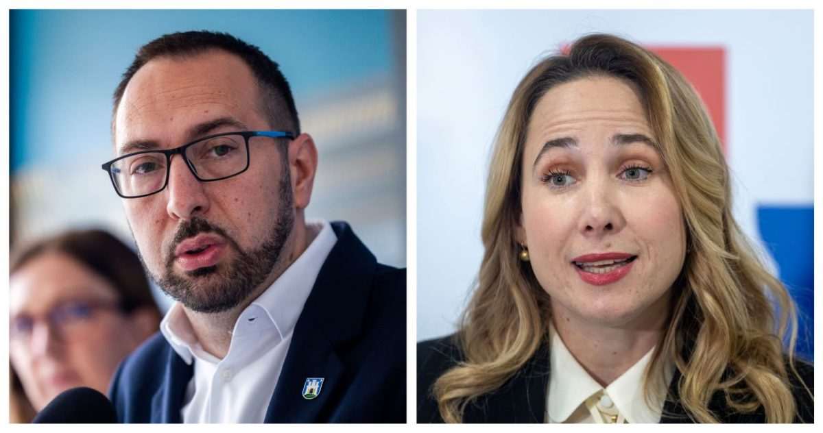 Tomislav Tomašević (Možemo, SDP) i Marija Selak Raspudić / Foto: Hina