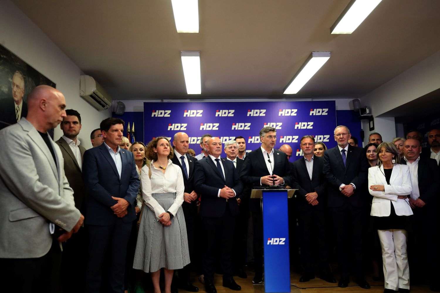 ANDREJ PLENKOVIĆ: HDZ je "odlično odigrao utakmice" i po prvi puta je na vlasti u 2 od 4 velika grada Andrej Planković u stožeru HDZ-a / Foto: Hina