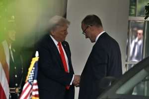 Američki predsjednik Donald Trump i njemački kencelar Friedrich Merz pred sastanak u Bijeloj kući / Foto: ANadolu