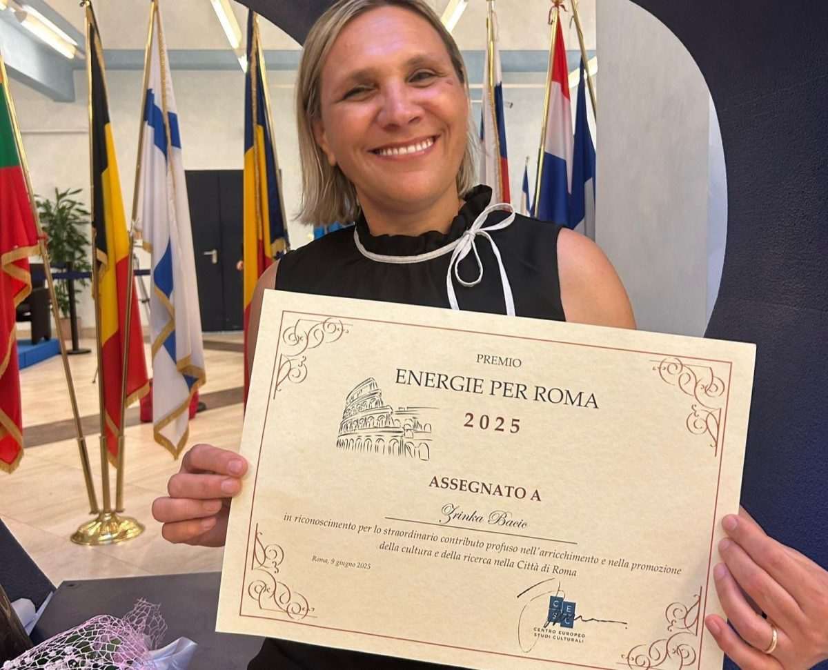 Nagrada "Energija za Rim 2025." pripala i Hrvatici – Zrinka Bačić nagrađena za promociju kulture i solidarnosti / Foto: Fenix (MIC)
