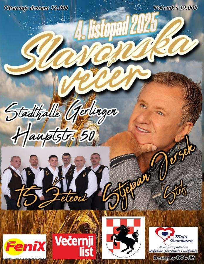 SLAVONSKA VEČER U STUTTGARTU: Ne propustite večer zajedništva, tradicije i slavonskog veselja Slavonska večer u Dtuttgartu / Foto: Fenix ( PR)
