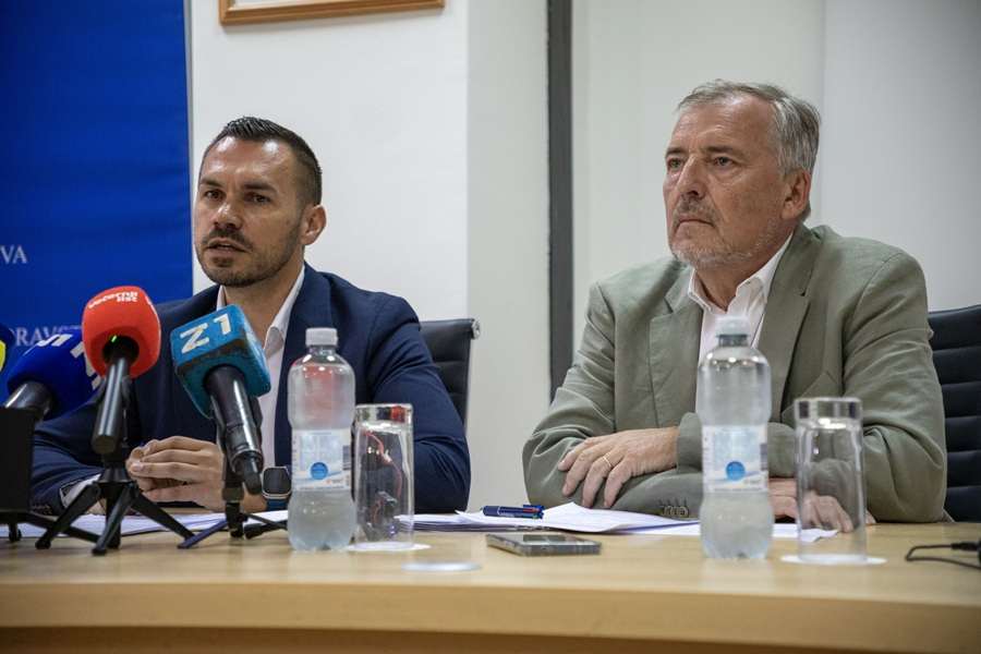 Damir Važanić i Krunoslav Capak. Foto Hina