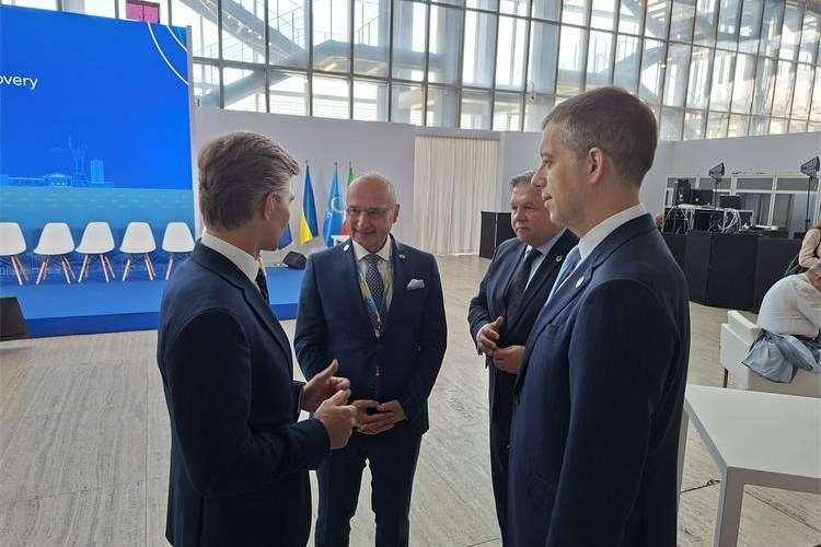 Gordan Grlić Radman na Konferenciji za oporavak Ukrajine / Foto: MVEP