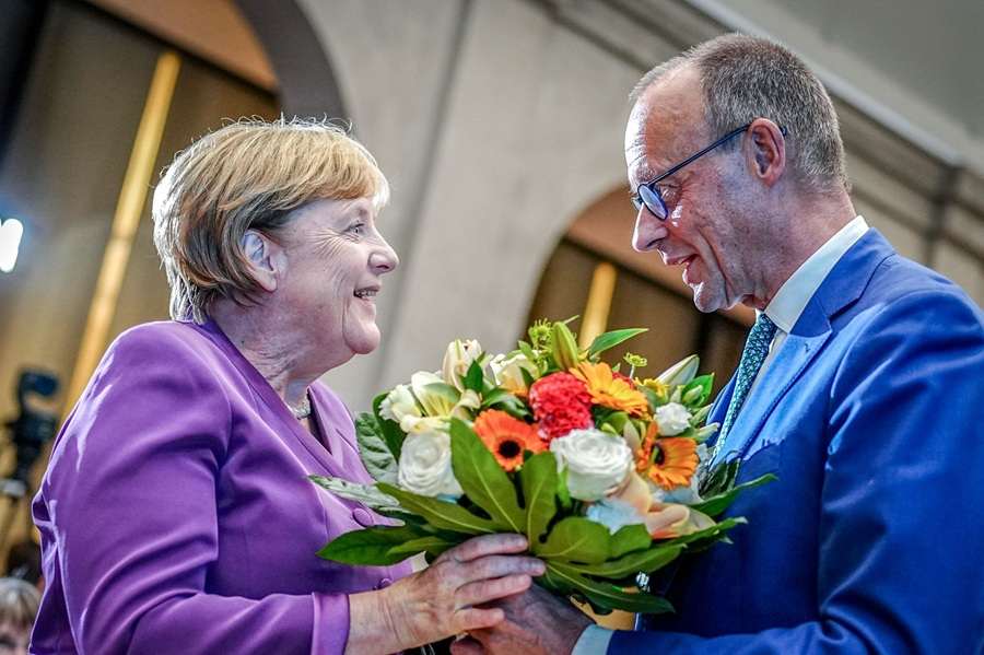 Angela Merkel i Friedrich Merz / Foto: Kay Nietfeld/dpa