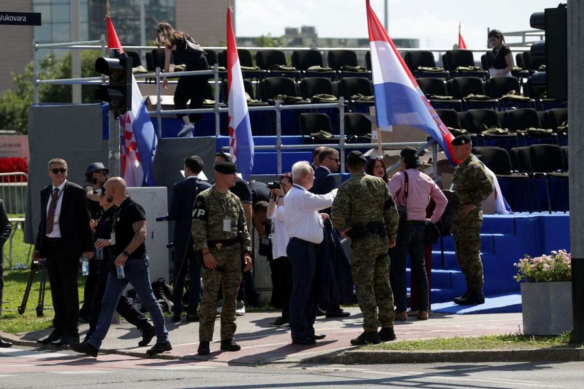 Pripreme uoči vojnog mimohoda u čast VRO "Oluja" / Foto: Hina
