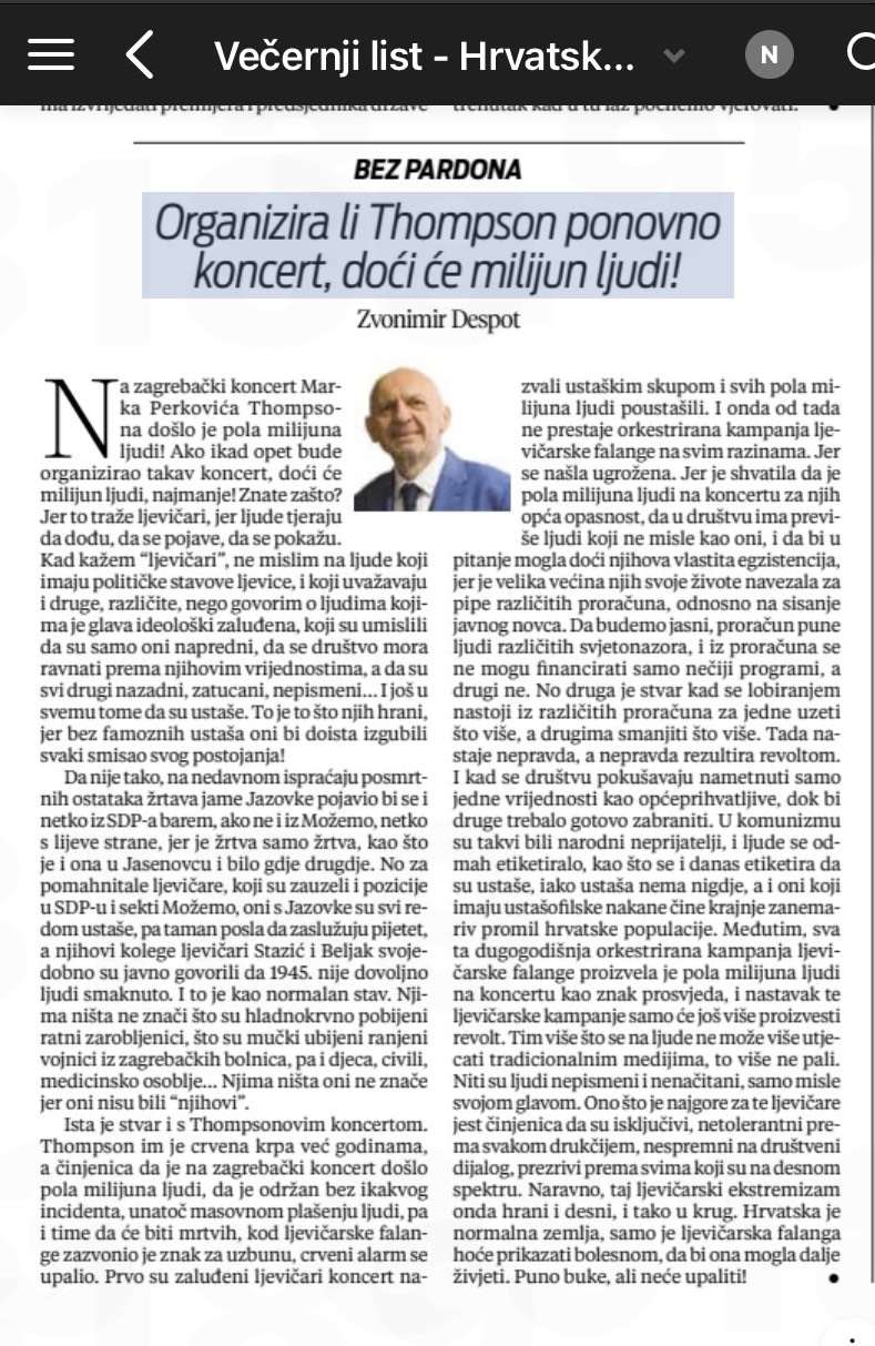 Tekst Zvonimira Despota/ Foto: Facebook/ Zvonimir Despot