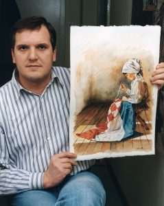 „HRVATICA S TROBOJNICOM“: Autor slike Ivan Ivić reagira na neovlašteno kopiranje i prodaju krivotvorina njegova originalnog rada