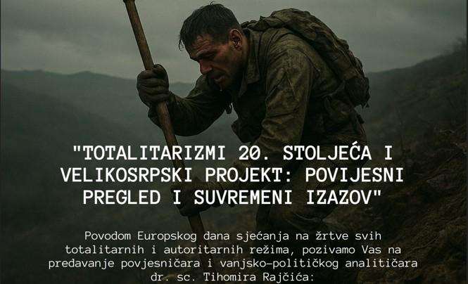 Najava za predavanje dr. Rajčića/ Foto: HU Benedikt