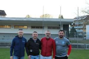 Marijan Divković (skrbnik), Stjepan Zečević (blagajnik), Anton Pranjić (trener), Ivica Gogić (dopredsjednik)/ Foto: Fenix