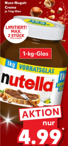 Nutella na ponudi u Kauflandu/ Foto: Kaufland/Preslik
