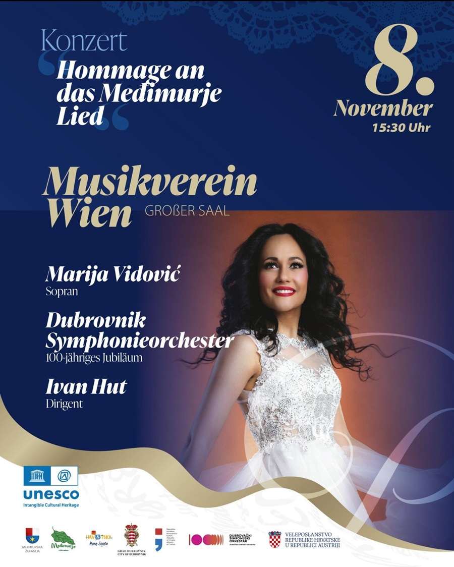JEDINSTVENI KONCERT: Marija Vidović i Dubrovački simfonijski orkestar predstavljaju međimursku popevku u prestižnom Musikvereinu u Beču JEDINSTVENI KONCERT: Marija Vidović i Dubrovački simfonijski orkestar predstavljaju međimursku popevku u prestižnom Musikvereinu u Beču