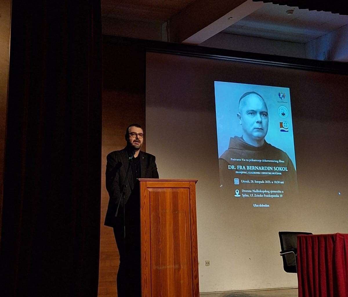 SJEĆANJE NA FRA BERNARDINA SOKOLA: U Splitu prikazan film o životu i mučeništvu hrvatskog glazbenika i franjevaca SJEĆANJE NA FRA BERNARDINA SOKOLA: U Splitu prikazan film o životu i mučeništvu hrvatskog glazbenika i franjevaca