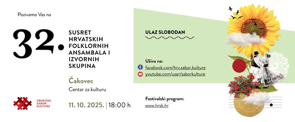 Susret hrvatskih folklornih ansambala i izvornih skupina / Foto: Hrvatski sabor kulture