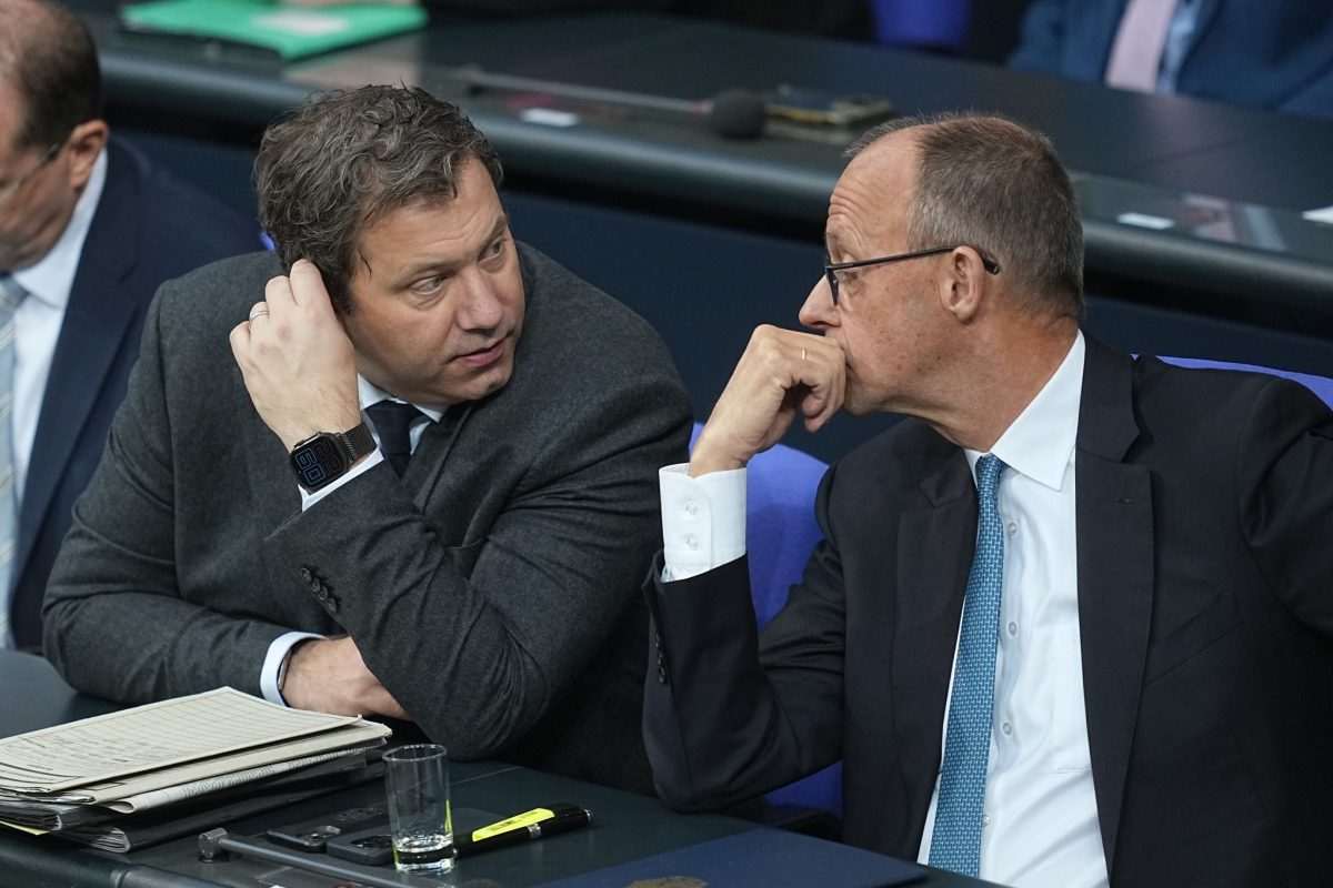 Lars Klingbeil i Friederich Merz/ Foto: Michael Kappeler/dpa