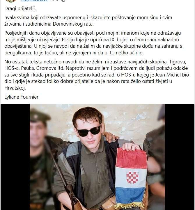 Poruka iz Facebook grupe