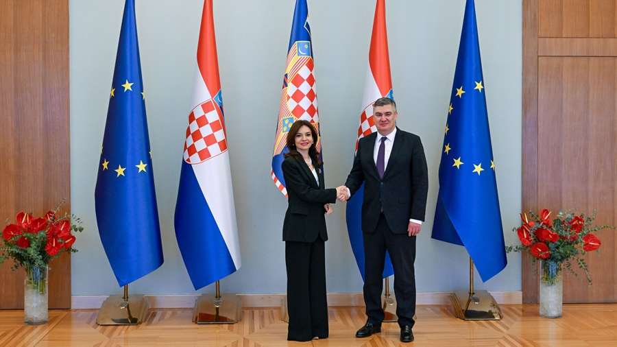 Elisa Spiropali, Zoran Milanović / Foto: Hina