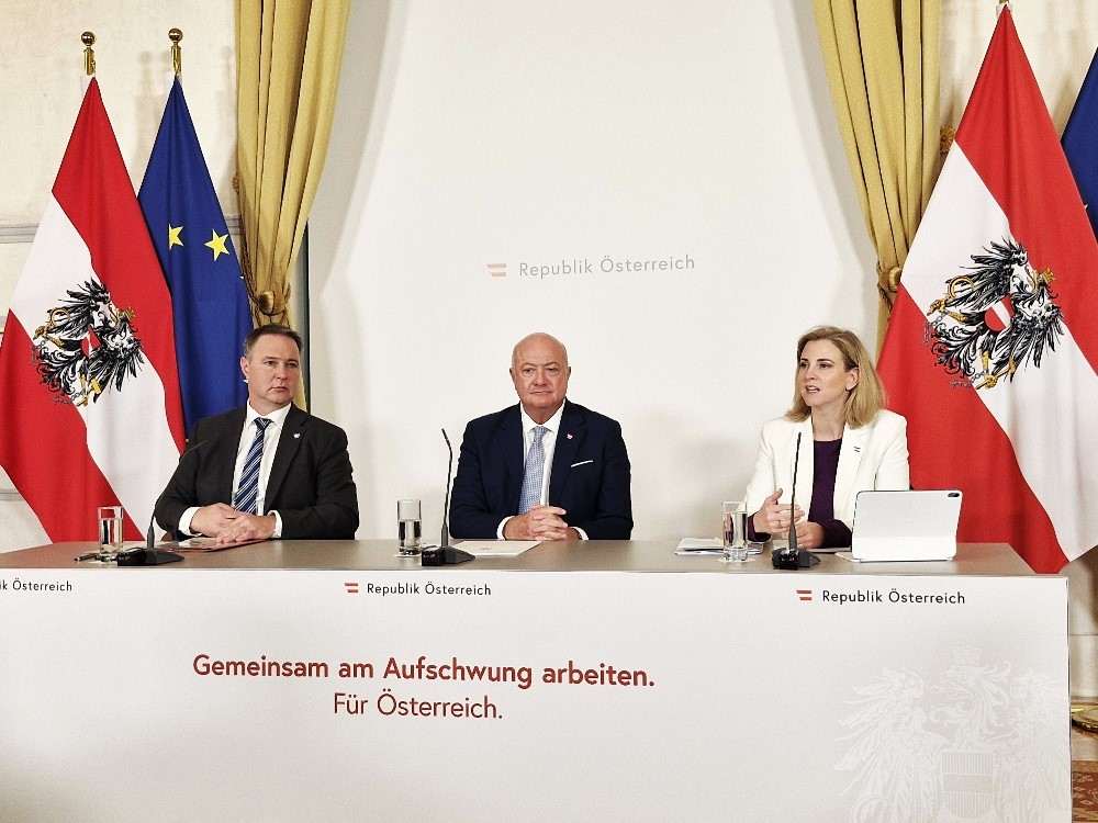 Potkancelar Babler, kancelar Stocker i šefica diplomacije Meinl-Reisinger (desno) / Foto: Fenix (Snježana Herek)