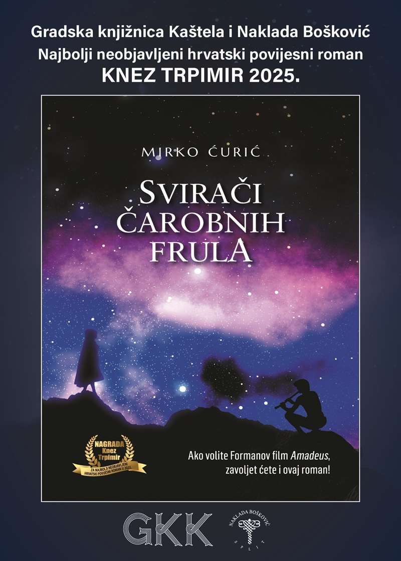 "OD KNEZA TRPIMIRA DO DANAS": Dan Gradske knjižnice Kaštela uz predstavljanje romana „Svirači čarobnih frula“ "OD KNEZA TRPIMIRA DO DANAS": Dan Gradske knjižnice Kaštela uz predstavljanje romana „Svirači čarobnih frula“
