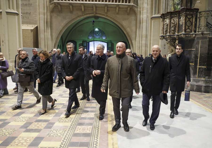 Andrej Plenković, Nina Obuljen Koržinek, Dražen Kutleša / Foto: Hina