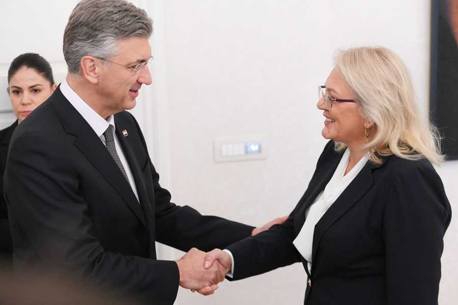 Andrej Plenković i Lidija Bradara / Foto: Anadolu