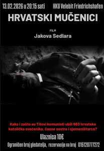 „HRVATSKI MUČENICI“ U FRIEDRICHSHAFENU: Potresna projekcija o komunističkim zločinima koji su skrivani desetljećima „HRVATSKI MUČENICI“ U FRIEDRICHSHAFENU: Potresna projekcija o komunističkim zločinima koji su skrivani desetljećima