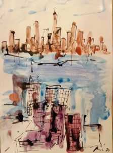 SPECIFIČNI NEW YORK: Motiv Velike Jabuke u ciklusu Krešimira Ivića Slika Krešimira Ivića/ Foto: M. Pelikan