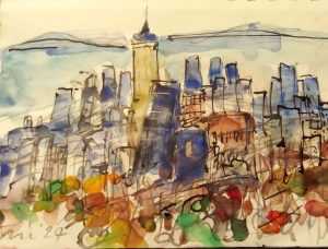 SPECIFIČNI NEW YORK: Motiv Velike Jabuke u ciklusu Krešimira Ivića Slika Krešimira Ivića/ Foto: M. Pelikan