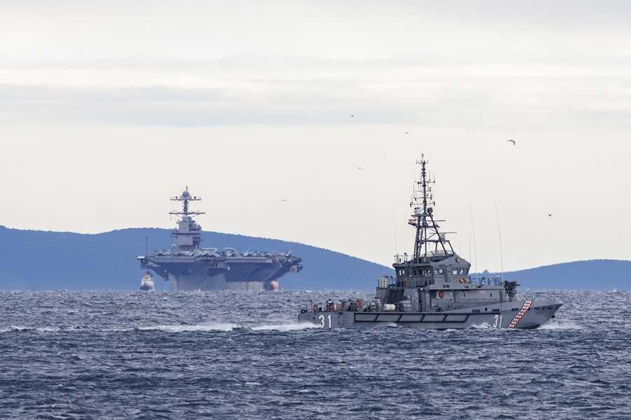 Američki nosač zrakoplova Gerald R. Ford / Foto: Hina