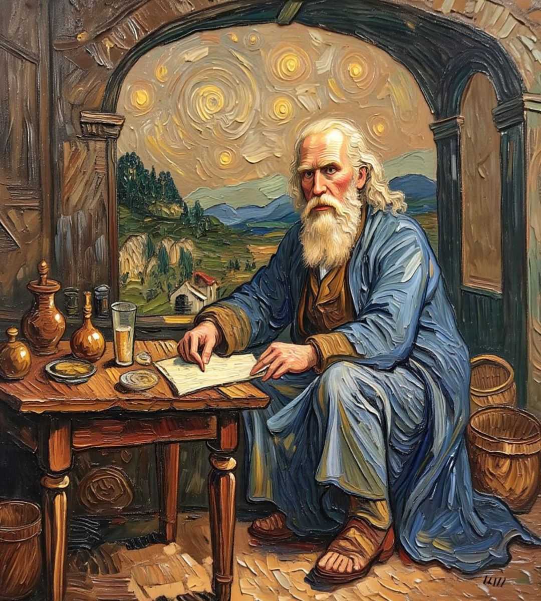 BEZVREMENSKA POTRAGA ZA MUDROŠĆU: Ciklus "Mudraci" iz opusa Retro futurizam Ante Barišića Ciklus "Mudraci" iz opusa Ante Barišića / Foto: M. Pelikan