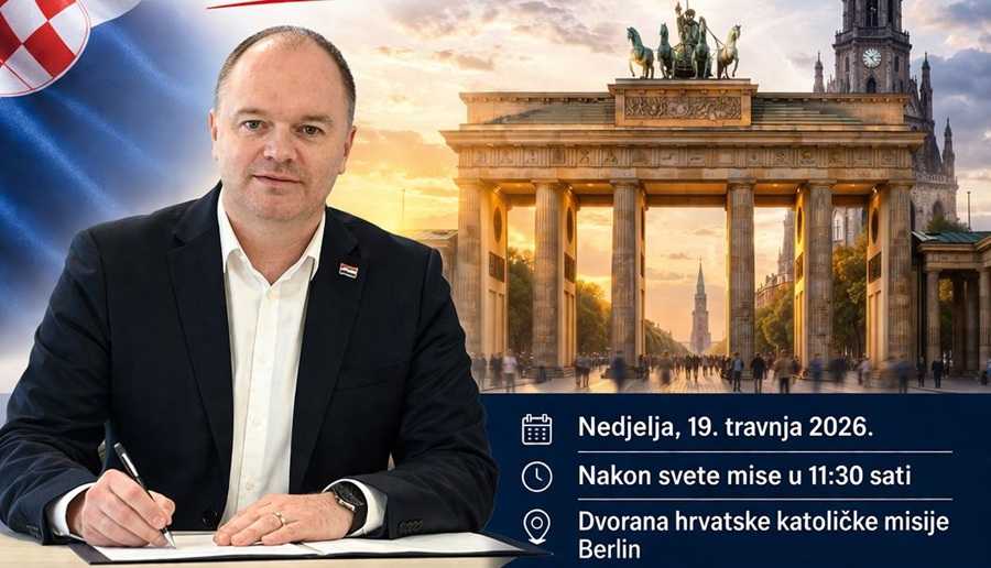 Najava održavanja susreta ministra Šipića s hrvatskom zajednicom / Foto: VRH Berlin