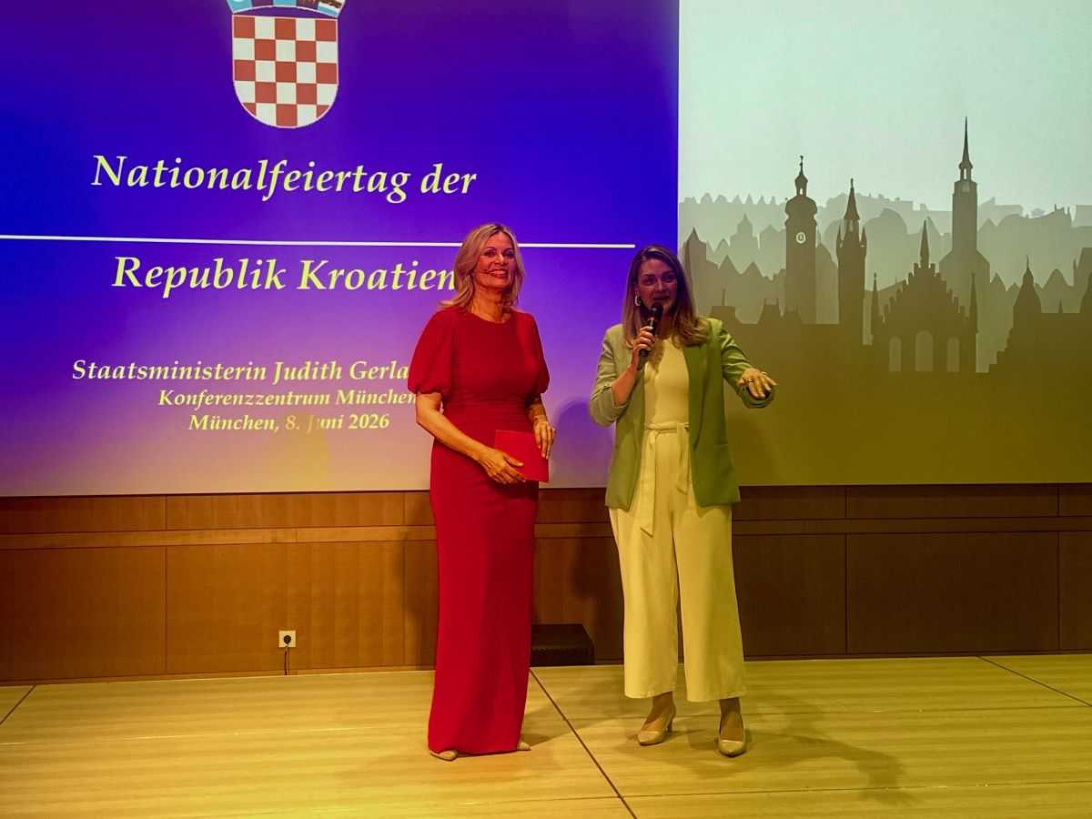 U MÜNCHENU PROSLAVLJEN DAN DRŽAVNOSTI RH: Među brojnim uzvanicima i bavarska ministrica Voditeljica Susanne Franke i ministrica Judith Gerlach / Foto: Fenix (SIM)